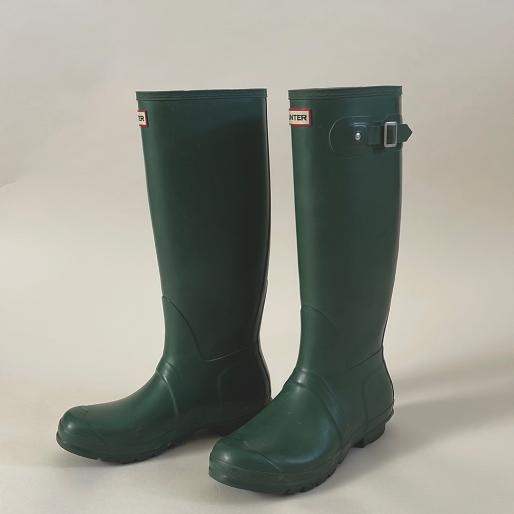 Hunger Original Tall rain boots size UK 7 US 8M/9F in green